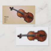 Carte De Visite Violon/Carte de visite de la viole (Devant / Derrière)