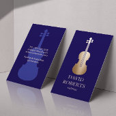 Carte De Visite Violon d'or moderne professeur de musique violonis