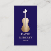 Carte De Visite Violon d'or moderne professeur de musique violonis (Devant)