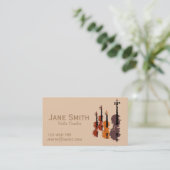 Carte De Visite Violon Enseignant Chaîne instrument de musique tut (Debout devant)