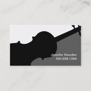 Carte De Visite Violon enseignant Joueur Musique Studio Musicien