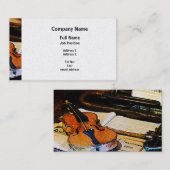 Carte De Visite Violon et Bugle - Finition Platine (Devant / Derrière)