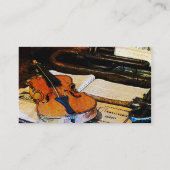 Carte De Visite Violon et Bugle - Finition Platine (Dos)