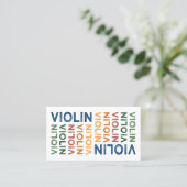 Carte De Visite Violon mignon coloré (Debout devant)