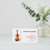 Carte De Visite Violon Musical Notes Personnel Musicien Profession (Debout devant)