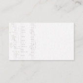 Carte De Visite Violon Musical Notes Personnel Musicien Profession (Dos)