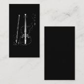 Carte De Visite Violon Notes musicales Instrument musicien violoni (Devant / Derrière)