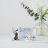 Carte De Visite violon sur arrière - plan aquarelle (Debout devant)