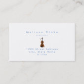 Carte De Visite violon sur arrière - plan aquarelle (Dos)