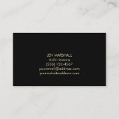 Carte De Visite violon sur fausse feuille d'or (Dos)