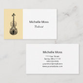 Carte De Visite Violon violoniste interprète de musique classique (Devant / Derrière)