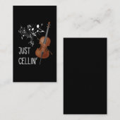 Carte De Visite Violoncello Humour Cellist à cordes violoncelle (Devant / Derrière)