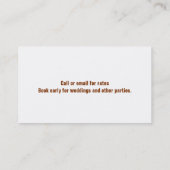 Carte de visite violoniste (Dos)