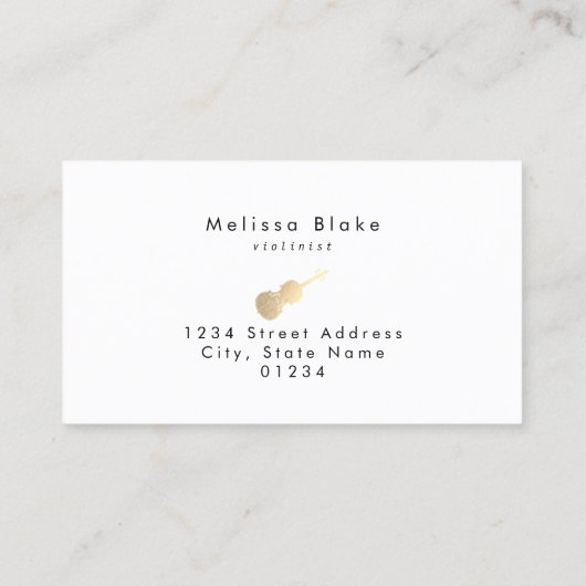carte de visite violoniste (Dos)