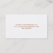 Carte De Visite violoniste (Dos)