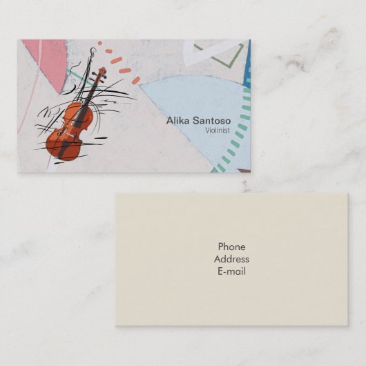 Carte de visite violoniste (Devant / Derrière)