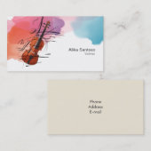 Carte de visite violoniste (Devant / Derrière)