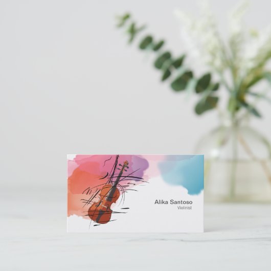 Carte de visite violoniste (Debout devant)