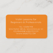 Carte De Visite Violoniste (Dos)
