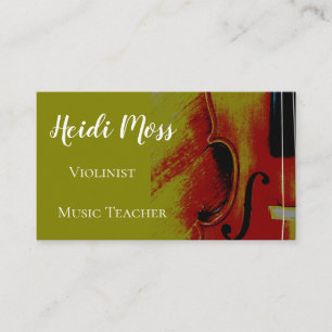 Carte De Visite Violoniste enseignant de musique