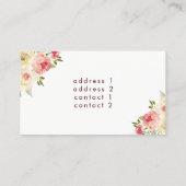 carte de visite violoniste floral aquarelle (Dos)