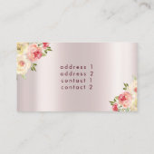 carte de visite violoniste floral aquarelle (Dos)