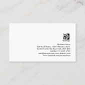 Carte De Visite Violoniste Gras Argent Violon Icon Élégant (Dos)