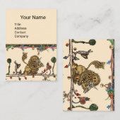 Carte De Visite Violoniste Lion, Hare (Devant / Derrière)