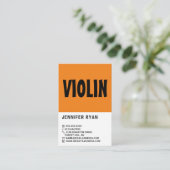 Carte de visite violoniste moderne, audacieux et p (Debout devant)
