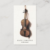 Carte De Visite Violoniste Musicien Vintage Violon Enseignant (Devant)