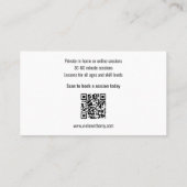 Carte De Visite Violoniste noir de violon blanc Qr Code (Dos)