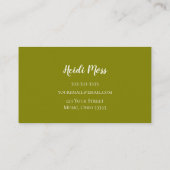 Carte De Visite Violoniste professeur de musique (Dos)