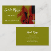 Carte De Visite Violoniste professeur de musique (Devant / Derrière)