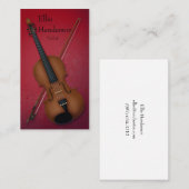 Carte De Visite Violoniste Rouge de sang (Devant / Derrière)