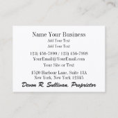 Carte De Visite VIP - Animal de compagnie très important - SRF (Dos)