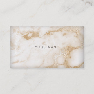 Carte De Visite Vip blanc crème ivoire or beige marbre blanc