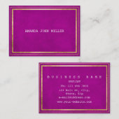Carte De Visite Vip blanc violet rose vif (Devant / Derrière)