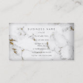 Carte de visite Vip en marbre gris blanc doré (Dos)