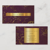 Carte de visite Vip en marbre or Grungy de Bourgog (Devant / Derrière)