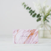 Carte de visite Vip en marbre rose blanc Grungy or (Debout devant)