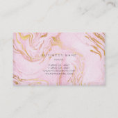 Carte De Visite Vip Glam Marbre blanc Rose Rose Gold (Dos)