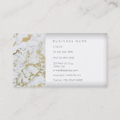 Carte de visite Vip Marbre blanc d'or (Dos)