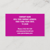 carte de visite "VIP PASS" rose Glitz (Dos)