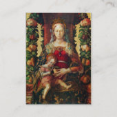 Carte De Visite VIRGIN AVEC Parchemin D'ENFANT (Dos)