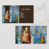 Carte De Visite VIRGIN ET ENFANT BLUE MUSIQUE ANGELS Brown (Devant / Derrière)
