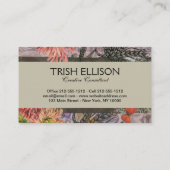 Carte De Visite Virgo Woman Portrait Antique Coloré Riche (Dos)