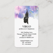 Carte De Visite *~* VIRGO Zodiac Astrologie Lectures Blue Pink (Dos)