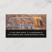 Carte De Visite Vis à main | Grain de bois (Dos)