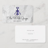 Carte De Visite Vis à vis et marbre | Sommelier (Devant / Derrière)