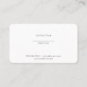 Carte De Visite Vis à vis et marbre | Sommelier (Dos)